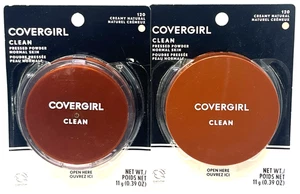 (2) Covergirl Clean Pressed Powder New In Packaging 0.39 oz 120 Creamy Natural - Picture 1 of 3