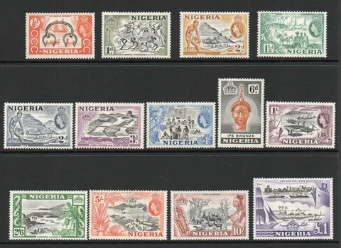 NIGERIA SG 69-80 1953 Q E II DEFINITIVE SET MNH Cover