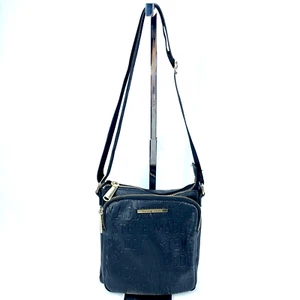 Steve Madden Bglam Thick Strap Monogram Black Gold Crossbody Purse (no tassel) - Picture 1 of 11