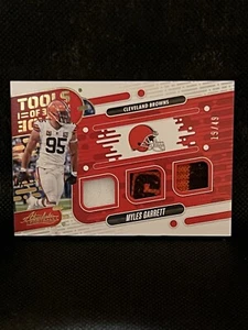 2024 Panini Absolute Myles Garrett Tools Of The Trade /49 3 Patch Letters - Picture 1 of 2