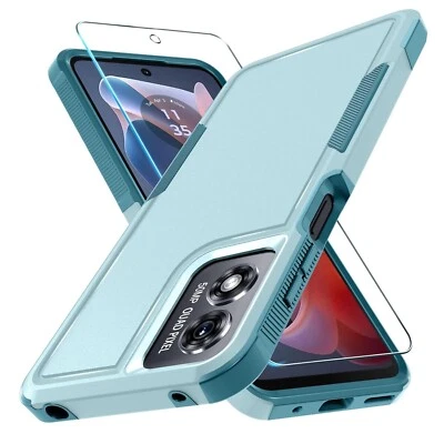 For Moto G Power 5G 2024 Case Shockproof Dual Layer Phone Cover + Tempered Glass - Image 1 of 4
