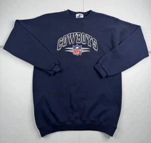 Vtg Logo Athletic Dallas Cowboys Crewneck Sweatshirt USA Made 90s Womens XL - Picture 1 of 10