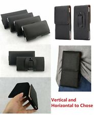 For Samsung Galaxy A13 A23 A53 Black Leather Belt Clip Loop Case Holster Pouch