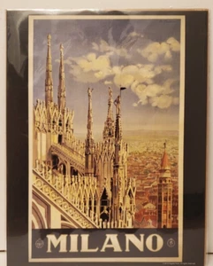 Poster vintage serie viaggi 11"x14" stampa Milano c. 1920 stampato su p senza acidi - Foto 1 di 3