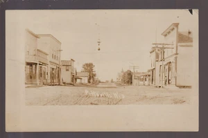 Pittsville WI RPPC c1910 MAIN STREET nr Wisconsin Rapids Marshfield Nekoosa KB - Picture 1 of 2