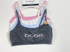 Bebe Girl 4 Pack Seamless Training Bras Size M(32) Pink White Blue #4PKCAM145 - Picture 1 of 3