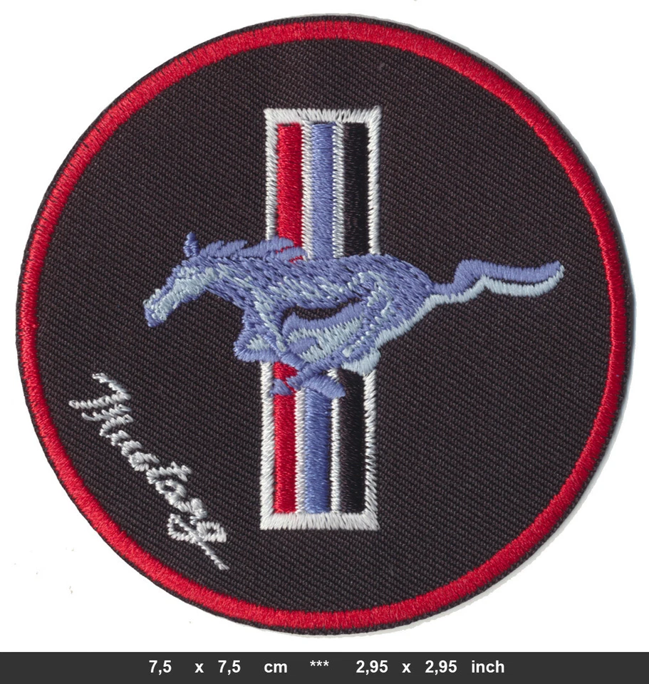 ROYAL GARMENT MUSTANG Patches Aufnäher Aufbügler Auto Oldtimer Sportwagen Ford Shelby GT