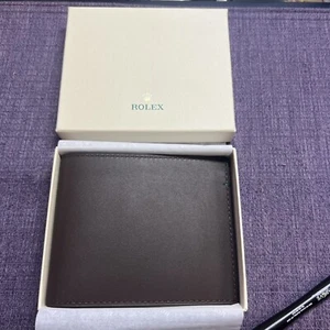 ROLEX braune Geldbörse aus weichem Leder mit Halbfaltung. neu in Geschenkbox!!️ideal für 🎄Geschenk -B - Bild 1 von 10