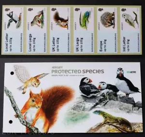 Jersey Briefmarken Post & Go "Geschützte Arten" Präsentationspaket postfrisch 6v Set 2015 - Bild 1 von 6