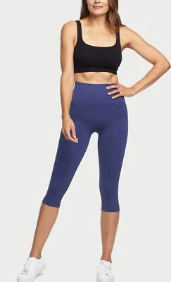 Legging moldeador recortado sin costuras Morgan azul Yummie, talla S/M Foto 1 de 4