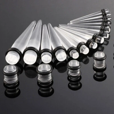 Kit de estiramiento cónico calibre de oreja 36 piezas tapón túnel de oreja 14G-00G piercing expansor Foto 1 de 4