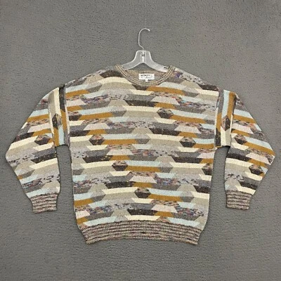 Mondo Di Marco Sweater Mens Medium Multicolor Geometric Abstract Pullover Casual - Image 1 of 4