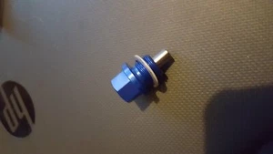 Magnetic Sump Drain plug . blue .ford st150+180 . honda type r.st.mg zr. - Picture 1 of 2