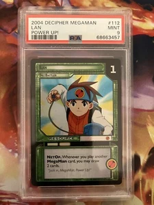 MegaMan TCG Decipher Lan Holo Power Up! PSA 9 MINT - Picture 1 of 2