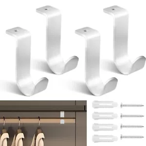 4pcs Closet Rod Brackets Heavy Duty Iron Wall Mount Rod Brackets with Screws ... - Picture 1 of 9