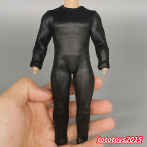 1:12 Black Bodysuit Leather Clothes Model For 6'' Male PH TBL SHF Figure Body  