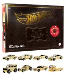 2022 Hot Wheels FAO Schwarz 1:64 Metal Cars TARGET EXCLUSIVE SET OF 8 GOLD CARS - Picture 1 of 3