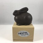 Japanese Cast Iron Brown Usagi Rabbit Paperweight Home Garden Figurine Statue