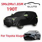 ELUTO Black Full SUV Car Cover Outdoor Sun UV Dust Rain Resistant 5.1x2x1.85m 