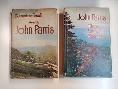 Lot of 2 JOHN PARRIS BOOKS- Signed- These Storied Mountains & Mountain Bred Foto 1 de 4