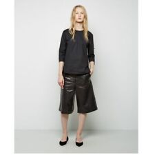 Womens Shorts Real Leather High Waist Handmade Wide-leg Summer Pants Plus Size