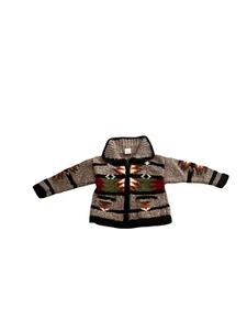 Tejidos Los Andes Child 6-8 Sweater ZIP Front Pockets Wool Blend - Picture 1 of 14