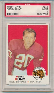 1969 Topps Football Bobby Hunt (#243) PSA9 PSA - Picture 1 of 2