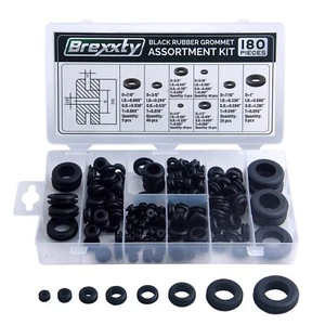 180PCS Rubber Grommet Kit 8 Sizes Wire Protection for Automotive Firewall - Picture 1 of 9