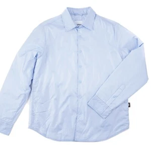 Aspesi F/W 24-25 Lightweight Ice Blue Nylon Overshirt Jacket L New Imperfect - Picture 1 of 9