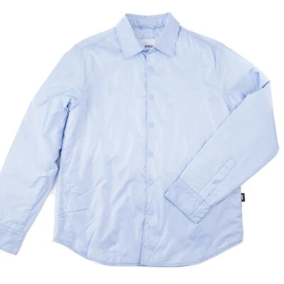 Aspesi F/W 24-25 Lightweight Ice Blue Nylon Overshirt Jacket L New Imperfect - Image 1 of 4