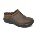 Merrell Encore Chill 2 Clogs Loafers Shoes Mens Size 8 Brown Leather Faux Fur