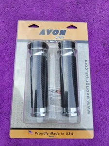 New Avon 1" Handlebar Hand Grips Black Memory Foam 1973-2013 - Picture 1 of 4