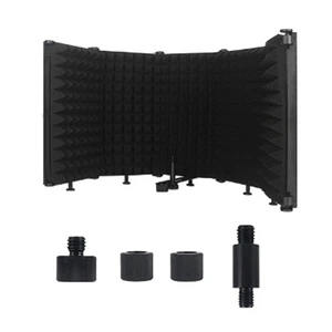 Einstellbarer 5-Panel-Mikrofon-Isolationsschutz, Faltbarer Mikrofonfilter f6894 - Bild 1 von 7