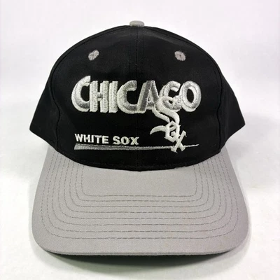 De colección Chicago White Sox Sombrero a Presión Bordado Negro Béisbol MLB OSFA Foto 1 de 4