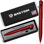 BASTION Aluminum Regal Red Bolt Action Ink Pen | EDC Pocket Mens Gift Metal
