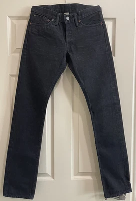 Jeans RRL Ralph Lauren Doble RL - Ribete Tejido Japón - Negro Calce Ajustado 28x30 Foto 1 de 4