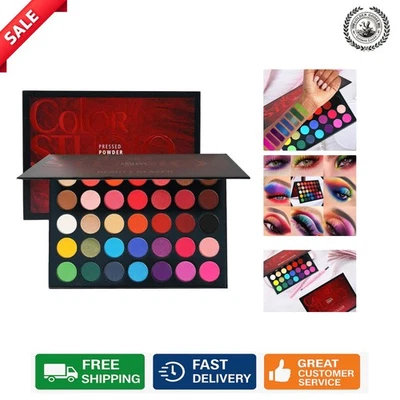 Travel-Friendly Color Studio Eyeshadow Palette with 35 Bold Shades - Waterproof - Image 1 of 4