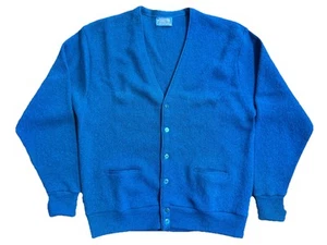 Pendleton Cardigan Blue Grandpa Sweater Wool Mens Vintage USA Size XXL - Picture 1 of 16