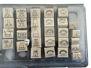 28-teiliges Stampin Up "All In The Family" Holz-Stempelset ZURÜCKGENOMMEN - Bild 1 von 2