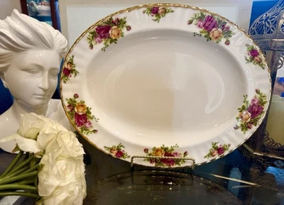 Plato de carne Royal Albert Old Country Roses 13,5 pulgadas. Como nuevo Foto 1 de 2