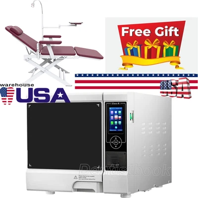 Esterilizador de vapor autoclave de laboratorio dental 22L equipo de esterilización de secado impresora Foto 1 de 4