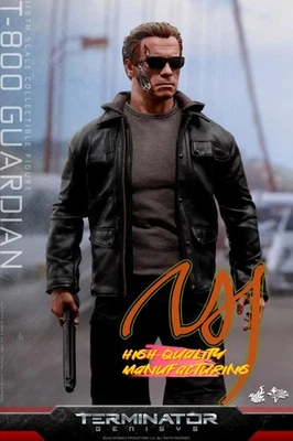 NEW Hot Toys MMS307 Terminator Genisys T800 T 800 Guardian Arnold Schwarzenegger - Image 1 of 4