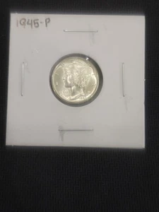 Moneda de diez centavos Mercury 1945 sin marca de ceca - Imagen 1 de 2