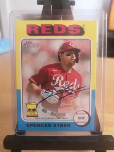 Spencer Steer 2024 Topps Heritage Real One Autograph Auto REDS - Bild 1 von 2
