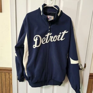 Detroit Tigers Majestic Therma Base Jacket Mens XL Authentic MLB BASEBALl Vtg - Picture 1 of 16