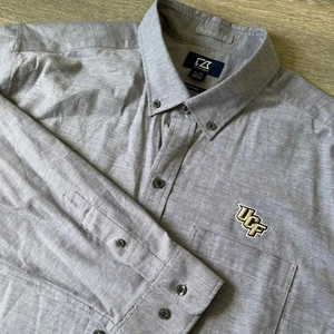 University of Central Florida UCF Button Down Shirt Gray Men's XL Cutter & Buck - Picture 1 of 8