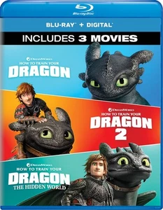 How to Train Your Dragon 3 Movie Collection Blu Ray Complete Adventure Box Set - Picture 1 of 3