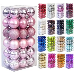 36Pcs Christmas Tree Ornaments Ball Xmas Hanging Tree Pendants Home Party Decor - Picture 1 of 5