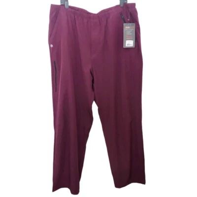 BARCO ONE Mens NEW SCRUBS Uniform PANTS 2XLS Arctech Wine Joggers NWT Purple - Image 1 of 4