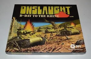 De colección 1987 TSR SPI Onslaught D-Day to Rhine Segunda Guerra Mundial Juego de Guerra 3021 Sin perforar Casi Nuevo - Imagen 1 de 12